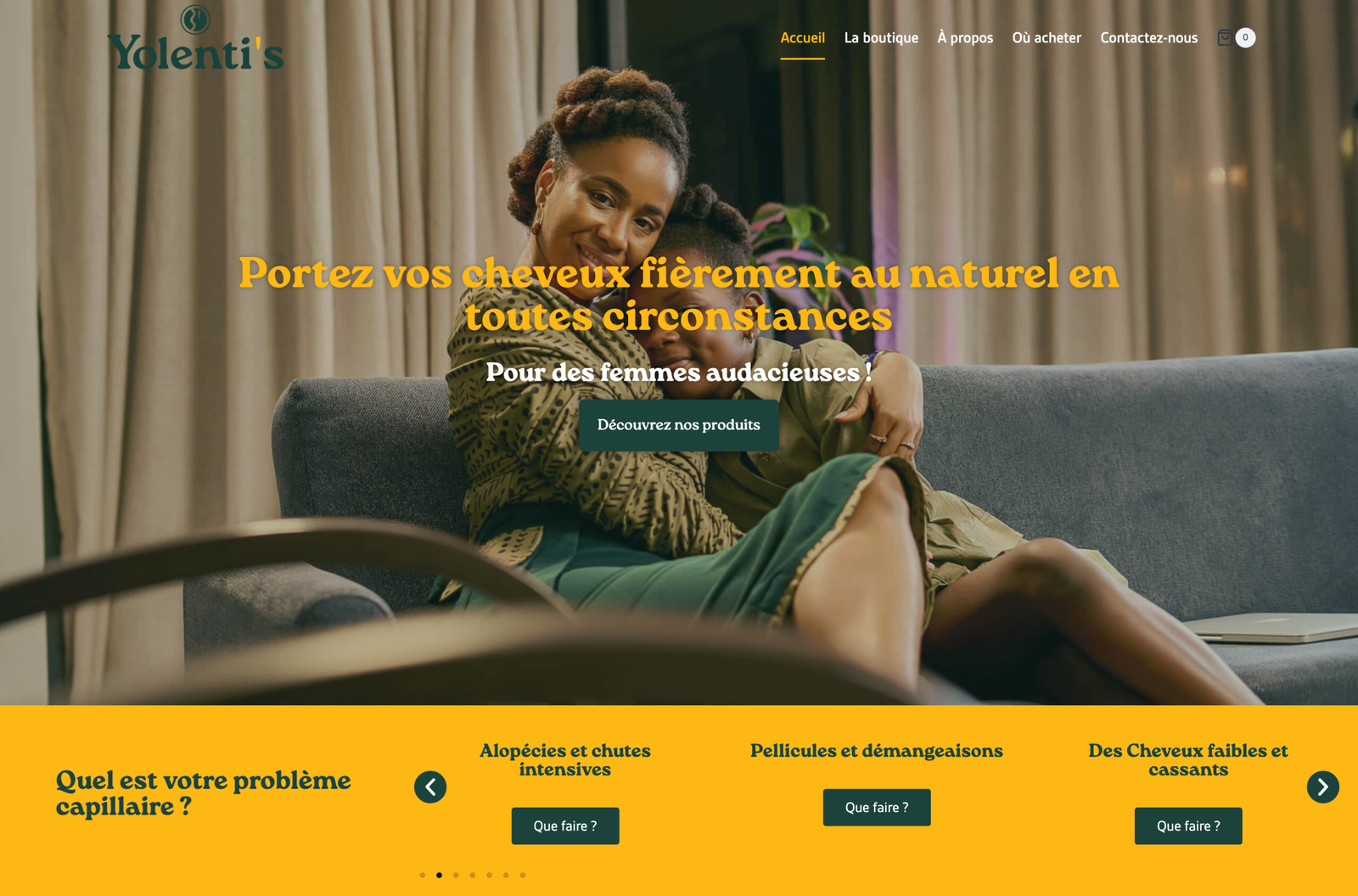 Yolentis - design graphique et mobile, soins capillaires