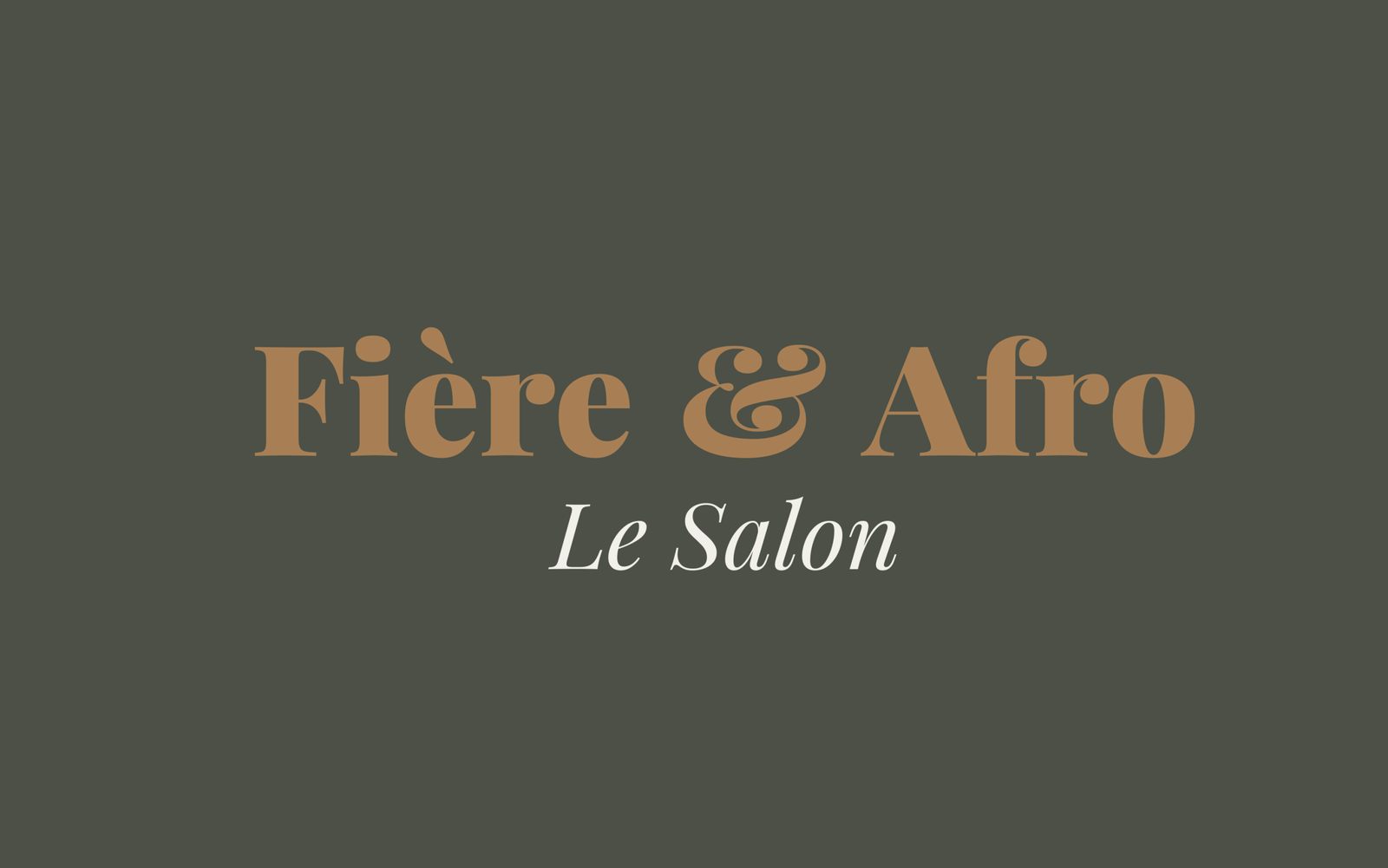 Fiere & Afro - identité de marque salon capillaire par Marc & Co